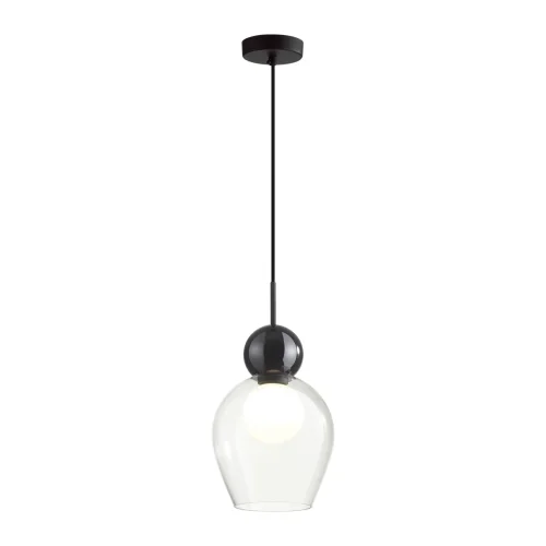 Светильник подвесной Blacky 5023/1 Odeon Light белый 1 лампа, основание чёрное в стиле современный  фото 3