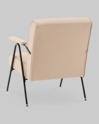 Кресло Эндино рогожка бежевый УТ000041562 Stool Group, бежевый/рогожка, ножки/металл/чёрный, размеры - *****мм фото 2