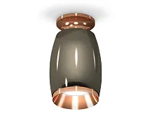 Светильник накладной Techno spot XS1123044 Ambrella light чёрный 1 лампа, основание золотое в стиле хай-тек современный круглый