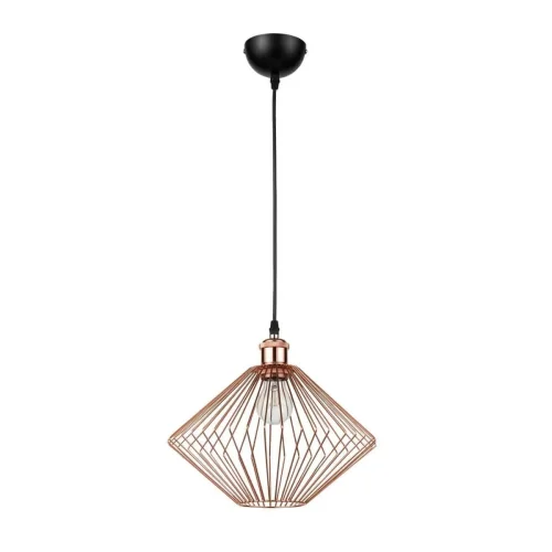 Светильник подвесной Gorgon VL5387P01 Vele Luce розовый золотой на 1 лампу, основание чёрное в стиле современный фото 4