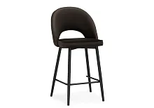 Полубарный стул Клэйн MR-09 / черный 532413 Woodville, коричневый/велюр, ножки/металл/чёрный, размеры - ****500*550