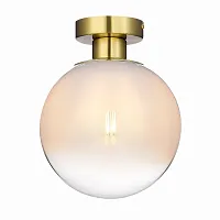 Светильник потолочный Cassius SL1190.202.01 ST-Luce белый 1 лампа, основание золотое в стиле современный шар