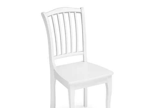 Деревянный стул Вранг белый 554134 Woodville, /, ножки/массив березы дерево/белый, размеры - ****410*450 фото 5
