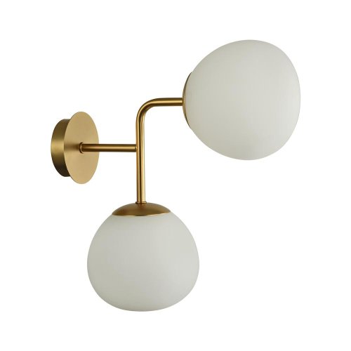 Бра Erich MOD221-WL-02-G Maytoni белый на 2 лампы, основание золотое в стиле современный 