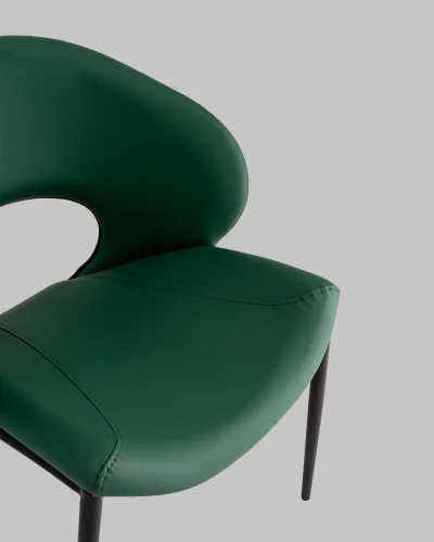 Стул Вивьен экокожа зеленый УТ000040867 Stool Group, зелёный/экокожа, ножки/металл/чёрный, размеры - *780**** фото 7