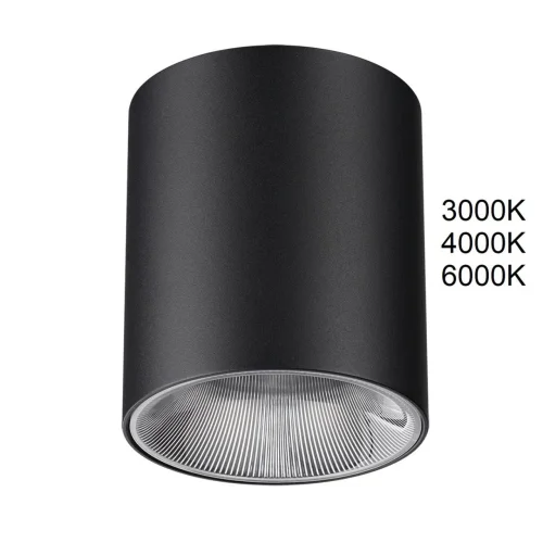 Светильник накладной LED Brim 7138/12CL Odeon Light чёрный на 1 лампу, основание чёрное в стиле современный хай-тек круглый