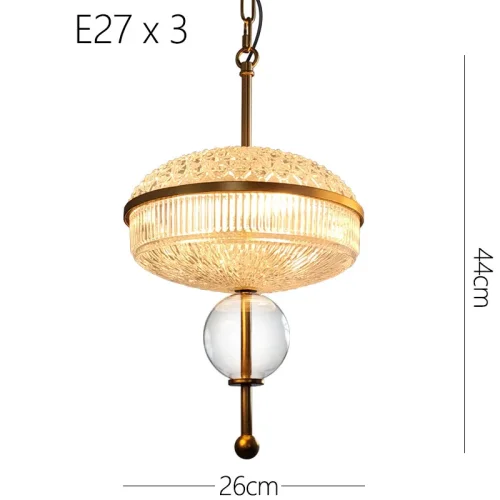 Светильник подвесной AMPLE A 167806-26 ImperiumLoft прозрачный 6 ламп, основание золотое в стиле современный арт-деко  фото 8