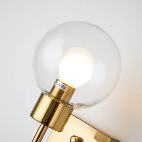 Бра Legion 2972-1W Favourite прозрачный на 1 лампа, основание медь в стиле минимализм  фото 2