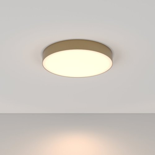 Светильник потолочный LED Zon C032CL-L48MG3K Maytoni белый 1 лампа, основание матовое золото в стиле современный хай-тек  фото 2