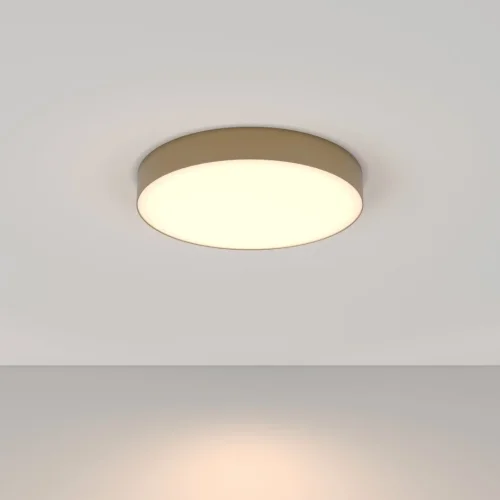 Светильник потолочный LED Zon C032CL-L48MG3K Maytoni белый 1 лампа, основание матовое золото в стиле современный хай-тек  фото 2