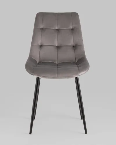 Стул Флекс New, велюр светло-серый УТ000039290 Stool Group, серый/велюр, ножки/металл/чёрный, размеры - *830**** фото 8