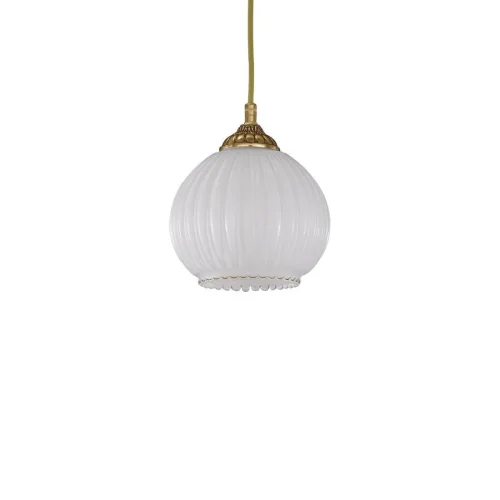 Светильник подвесной L 9300/16 Reccagni Angelo белый 1 лампа, основание золотое в стиле классический  фото 3