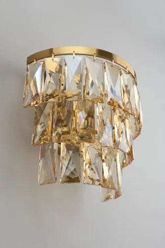 Бра Francheska APL.837.01.01 Aployt янтарный на 1 лампа, основание бронзовое в стиле классический  фото 4