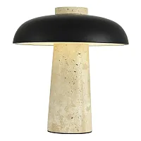 Настольная лампа LED Earthy SL1194.424.01 ST-Luce чёрная на 1 лампу, основание бежевое металл в стиле современный 