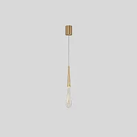 Светильник подвесной FIAL LUX Brass 213657-23 ImperiumLoft прозрачный на 1 лампу, основание латунь в стиле современный лофт 