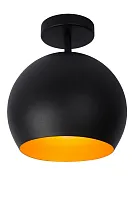 Светильник потолочный Bink 45150/01/30 Lucide чёрный 1 лампа, основание чёрное в стиле современный 