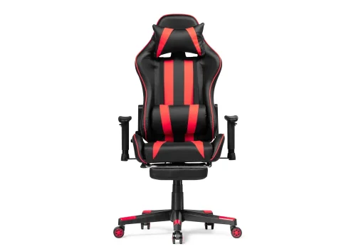 Компьютерное кресло Corvet black / red 15466 Woodville, красный чёрный/искусственная кожа, ножки/пластик/чёрный, размеры - *1350***540* фото 4