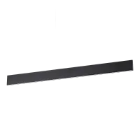 Светильник подвесной LED DESK SP1 NERO Ideal Lux чёрный на 1 лампу, основание чёрное в стиле современный линейный