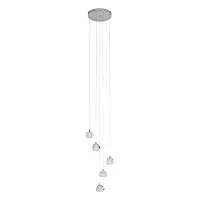 Светильник подвесной Rain 10151/5 LOFT IT прозрачный 5 ламп, основание хром в стиле арт-деко каскад