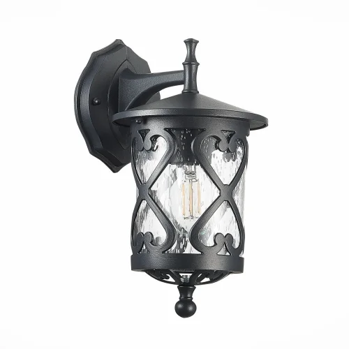 Настенный светильник Lorne SL085.411.01 ST-Luce уличный IP44 чёрный 1 лампа, плафон прозрачный в стиле современный E27 фото 3