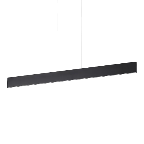 Светильник подвесной LED DESK SP1 NERO Ideal Lux чёрный на 1 лампу, основание чёрное в стиле современный линейный
