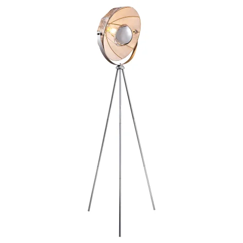Торшер лофт Klamath GRLSP-0557 Lussole прожектор на треноге белый 1 лампа, основание серое в стиле лофт
