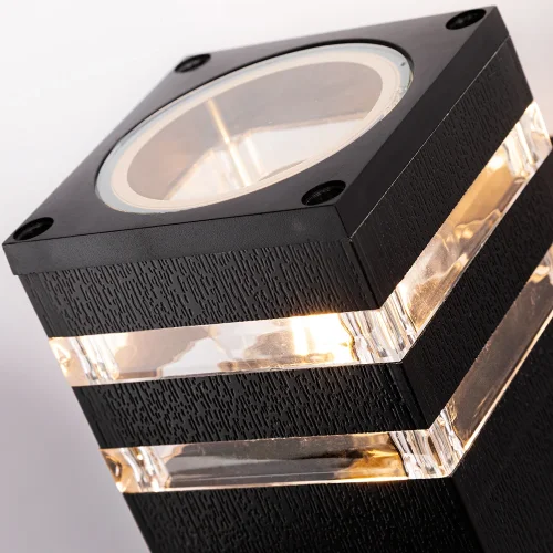 Настенный светильник уличный Hadar A4421AL-1BK Arte Lamp уличный IP44 чёрный на 1 лампу, плафон чёрный в стиле современный E27 фото 2