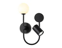 Бра LED FL66389 Ambrella light чёрный 1 лампа, основание чёрное в стиле хай-тек современный 