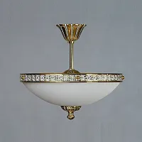 Люстра на штанге  TOLEDO 02155/35 PL WP AMBIENTE by BRIZZI белая на 5 ламп, основание бронзовое в стиле классический 