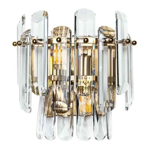 Бра Bellatrix 3510/17 AP-2 Divinare прозрачный на 2 лампы, основание латунь в стиле современный 
