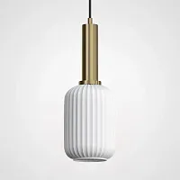 Светильник подвесной Ferm Living chinese lantern A Brasse / White 189617-26 ImperiumLoft белый на 1 лампу, основание латунь в стиле современный лофт 