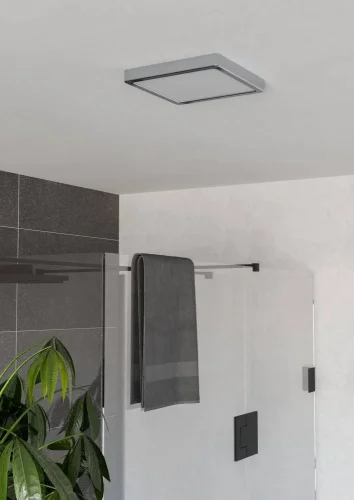 Светильник потолочный LED Fueva 901766 Eglo белый на 1 лампу, основание хром в стиле современный квадратный фото 3