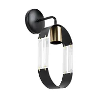 Бра Matilda TL1643W-01BK Toplight чёрный на 1 лампу, основание чёрное в стиле лофт 