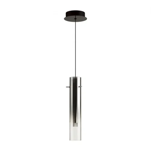 Светильник подвесной LED Shiny 5062/5L Odeon Light чёрный на 1 лампу, основание чёрное в стиле современный трубочки