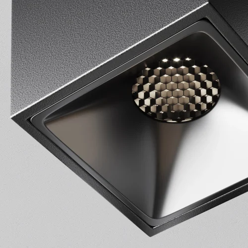 Светильник накладной LED Alfa Led C065CL-8W4K-SQ-B Maytoni чёрный на 1 лампу, основание чёрное в стиле современный хай-тек квадратный фото 4