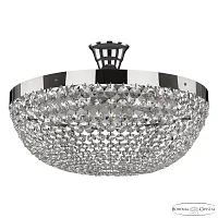 Люстра потолочная LED с пультом 19291/45NZ/LED-DIM Ni Bohemia Ivele Crystal прозрачная на 1 лампа, основание никель в стиле классика r
