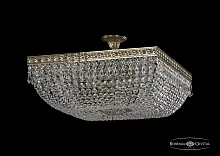 Люстра потолочная хрустальная 19012/60IV GB Bohemia Ivele Crystal прозрачная на 10 ламп, основание золотое в стиле классический sp