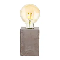 Настольная лампа PRESTWICK 49812 Eglo без плафона 1 лампа, основание серое бетон керамика в стиле лофт 