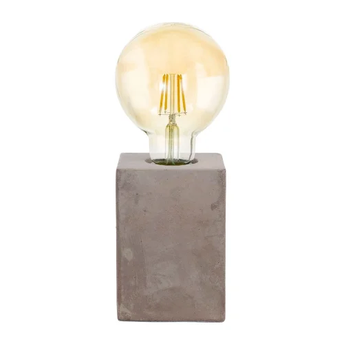 Настольная лампа PRESTWICK 49812 Eglo без плафона 1 лампа, основание серое бетон керамика в стиле лофт 