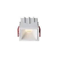 Светильник точечный LED Alfa LED DL043-01-10W3K-SQ-W-1 Maytoni белый на 1 лампу, основание белое в стиле современный хай-тек квадратный