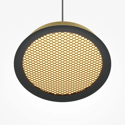 Светильник подвесной LED El MOD041PL-L15G3K Maytoni золотой 1 лампа, основание чёрное в стиле современный минимализм  фото 2