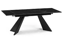 Керамический стол Ливи 140х80х78 черный мрамор / черный 532399 Woodville столешница чёрная из керамика