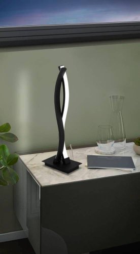 Настольная лампа LED Lasana 3 99318 Eglo чёрная 1 лампа, основание чёрное металл в стиле минимализм хай-тек  фото 3