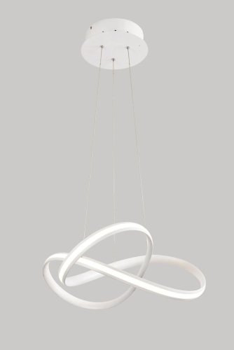 Светильник подвесной LED Tiara V2790-PL Moderli белый 1 лампа, основание белое в стиле хай-тек кольца фото 2