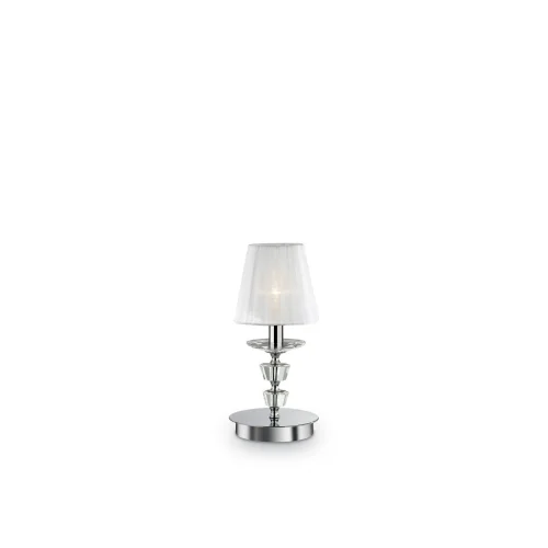 Настольная лампа PEGASO TL1 SMALL BIANCO Ideal Lux белая на 1 лампу, основание белое металл в стиле современный 