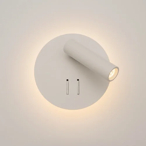 Бра с выключателем LED ios 176 C176-WL-01-6W-W Maytoni белый на 1 лампу, основание белое в стиле современный фото 7