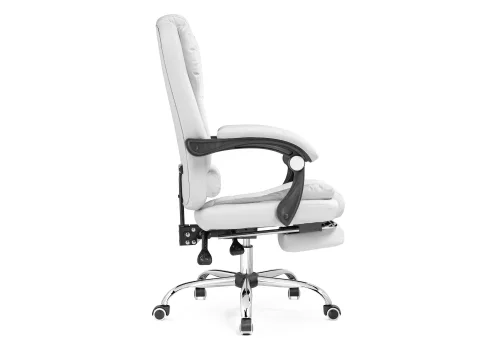 Компьютерное кресло Orvil white 15569 Woodville, белый/экокожа, ножки/металл/хром, размеры - *1220***610*640 фото 4