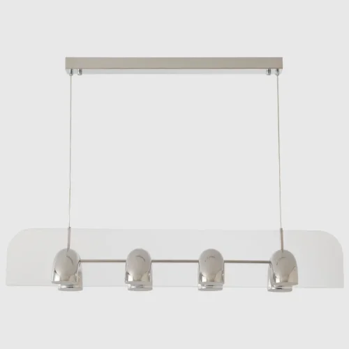 Светильник подвесной ЛЕД ELEMENT SP48W LED CHROME Crystal Lux белый на 1 лампу, основание хром в стиле лофт линейный фото 4