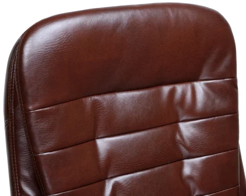 Офисное кресло для руководителей 106B-LMR DONALD, цвет коричневый Dobrin, коричневый/экокожа, ножки/металл/бежевый, размеры - 1030*1110***720*720 фото 10
