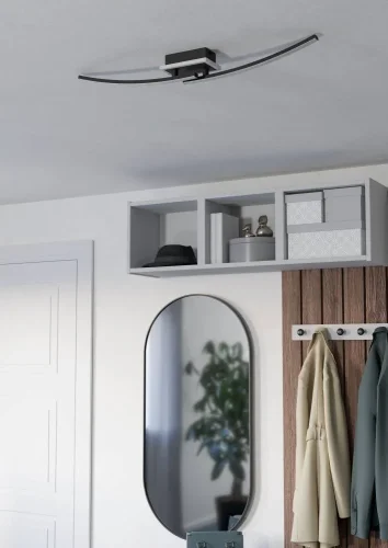 Светильник потолочный LED Lungolago 901217 Eglo чёрный на 1 лампу, основание чёрное в стиле современный хай-тек фото 5 Светильник потолочный LED Lungolago 901217 Eglo чёрный на 1 лампу, основание чёрное в стиле современный хай-тек фото 5